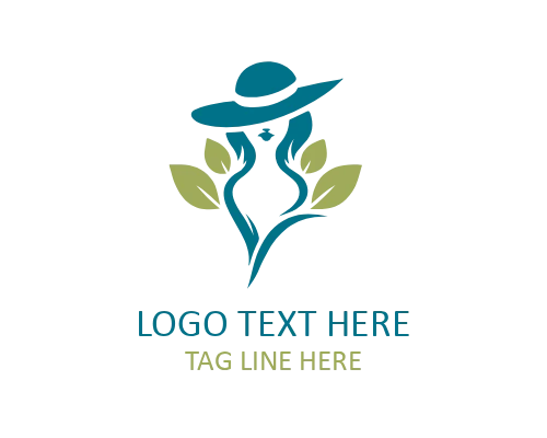 Rose Lady Tattoo Style Logo