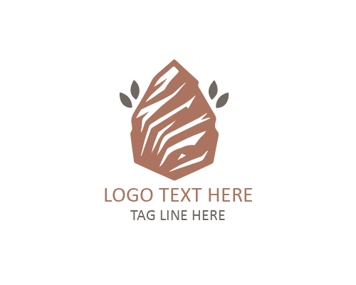 Rough Flat Stone Logo for Industrial and Construction Brands