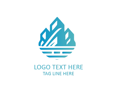 Rough Layer Flat Stone Logo for Construction, Architecture, and Industrial Brands