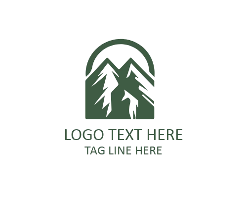 Rough Texture Flat Stone Logo for Construction and Outdoor Brands