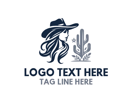 Round Cowgirl Western Badge