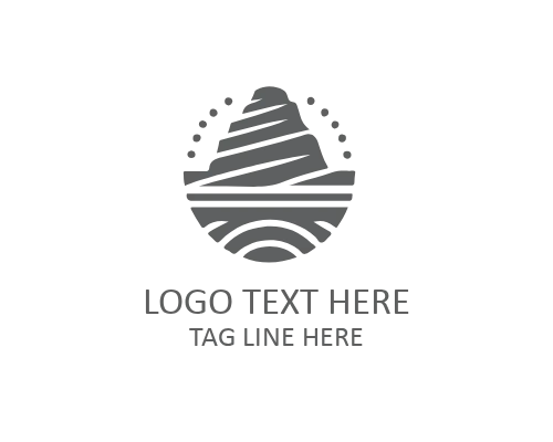  Rounded Block Flat Stone Logo for Architecture and Interior Brands