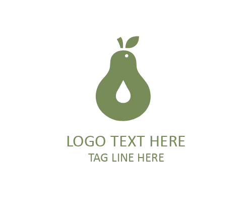 Rounded Flat Pear Logo for Friendly Branding and Soft Identity