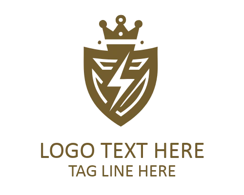 Royal Bolt Shield Emblem Logo for Strong Identity