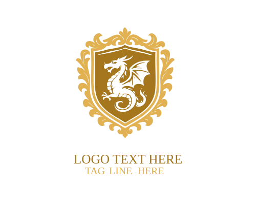 Royal Dragon Crest Logo