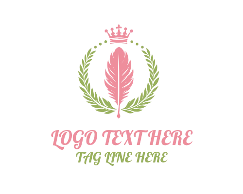 Royal Feather Crown Premium Logo