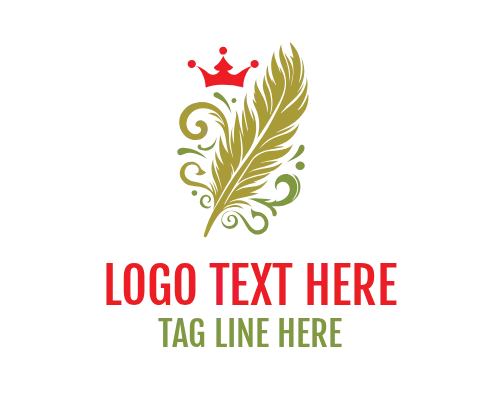 Royal Feather Wing Elegant Logo