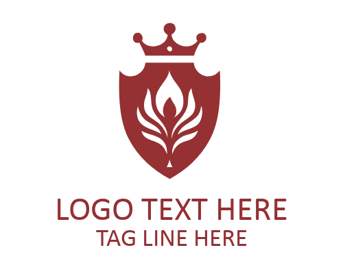Royal Fire Shield Logo for Powerful Brand Identity