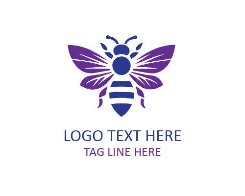 Royal Honey Bee Emblem Logo