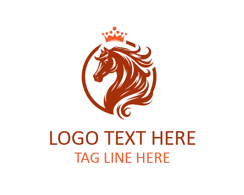 Royal Horse Crown Luxury Logo