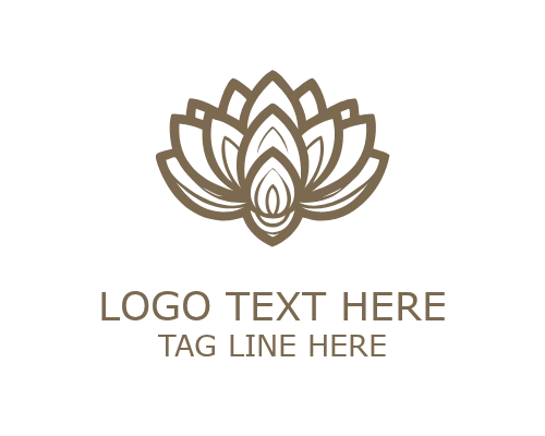 Royal Lotus Floral Logo for Luxury Beauty and Spa Branding