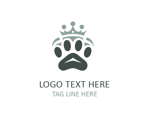  Royal Paw Crown Logo for Luxury Pet Brands and Premium Animal Services