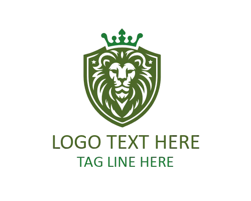 Royal Shield Lion Strength Logo