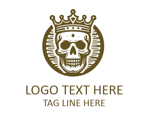 Royal Skull Crown Power Logo