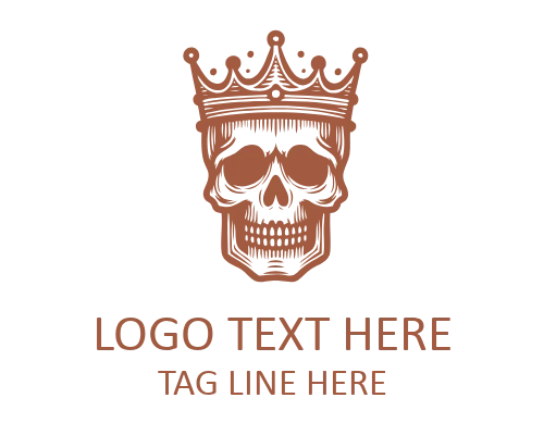 Royal Throne Crown Skull Emblem