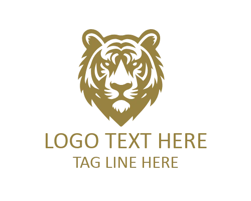 Royal Tiger on Throne Jungle Logo