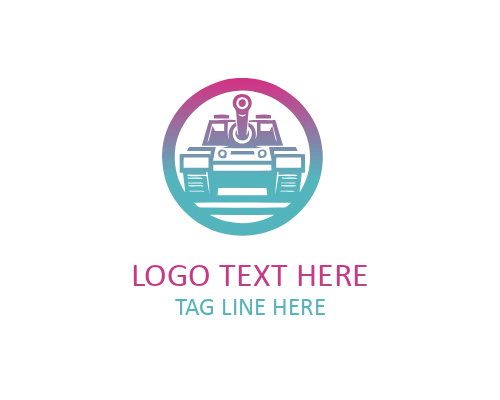 Rugged Battlefield Tank Emblem for Industrial War Themes
