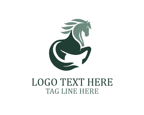 Running Horse Logo for Sports and Ranch Branding