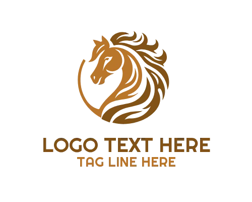 Running Horse Speed Motion Logo