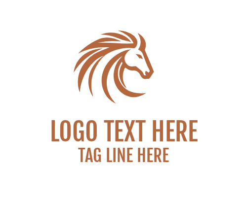 Running Linear Horse Logo