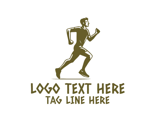  Running Man Fast Sprint Logo