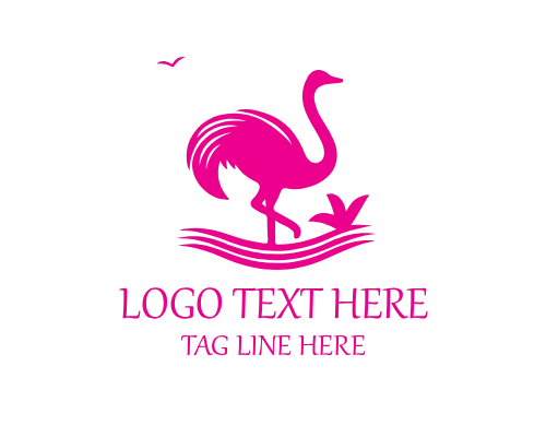 Running Ostrich Speed Logo