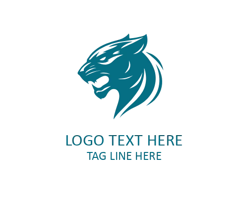Running Panther Silhouette Logo