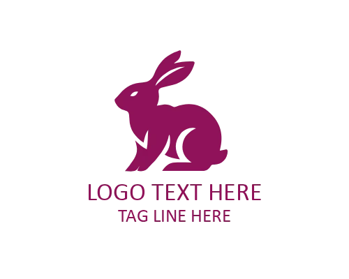  Running Rabbit Flat Logo for Sports, Outdoor, and Pet Brands