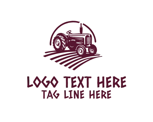 Rural Tractor Farm Logo for Countryside and Agricultural Branding