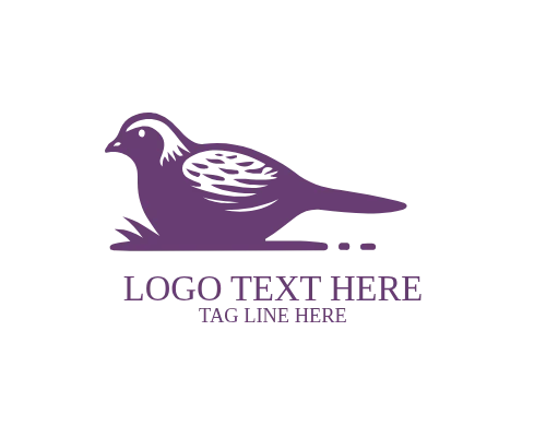 Rustic Emblem Quail Logo
