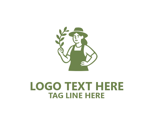 Rustic Farmer Floral Logo