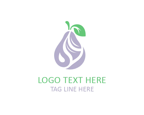 Rustic Organic Pear Logo for Natural Farms