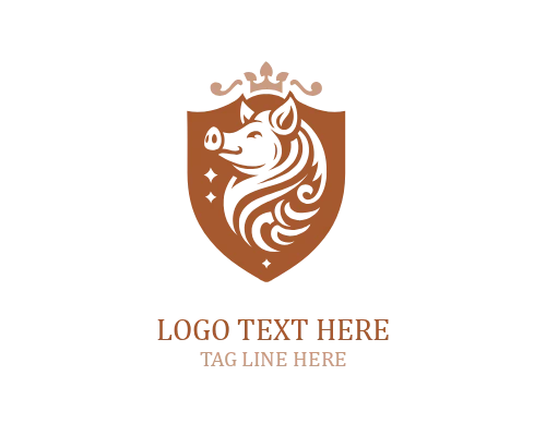 Rustic Pig Shield Logo