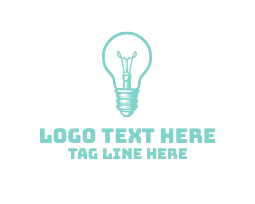 Rustic Vintage Bulb Logo for Retro Farm and Handmade Branding