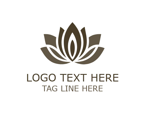 Sacred Circle Lotus Floral Logo for Meditation Branding