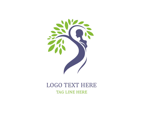 Sacred Growth Woman Tree Logo