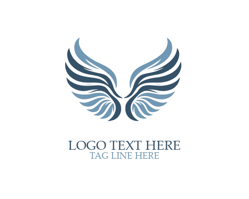Sacred Line Angel Wings Logo