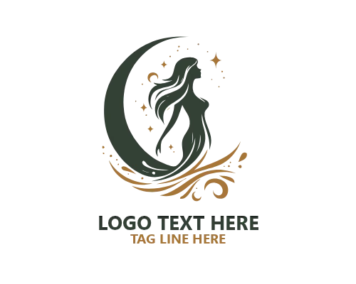 Sacred Moon Woman Logo