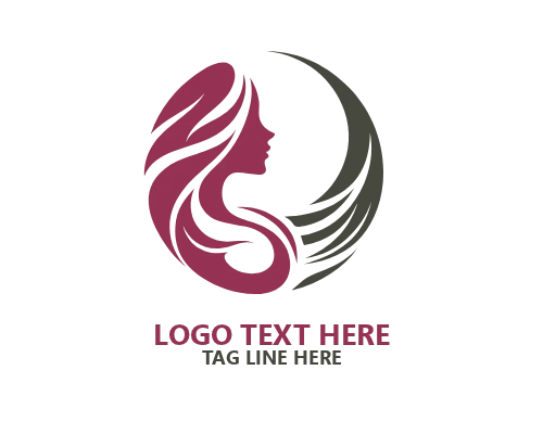 Sacred Night Moon Woman Logo