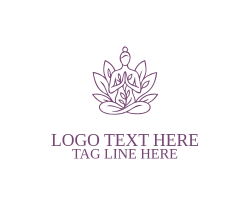 Sacred Yoga Pose Logo