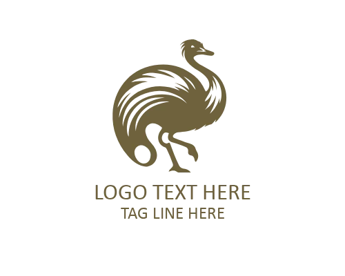 Safari Ostrich Badge Logo