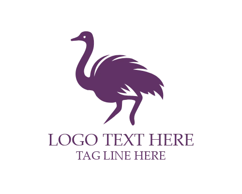 Safari Ostrich Badge Logo