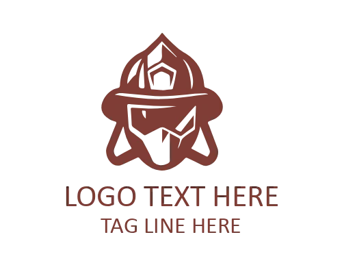 Safety Helmet Symbol Logo for Industrial Branding