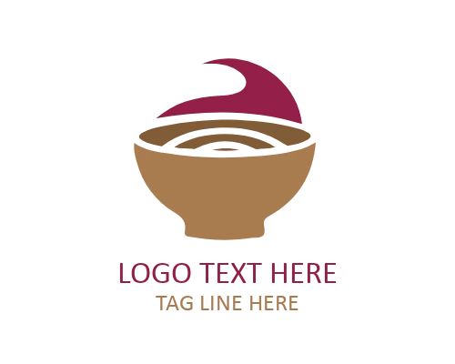 Salad Bowl Leaf Logo for Healthy Food Brands