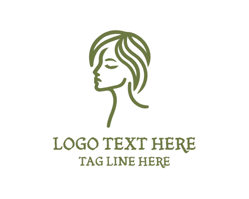 Salon Lady Line Face Logo for Beauty Studios