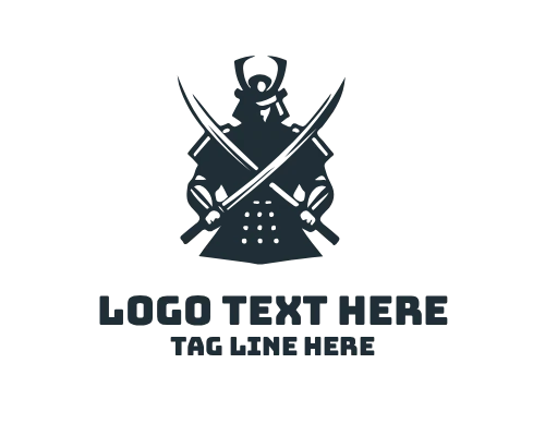 Samurai Face Logo for Gaming Mascot Branding