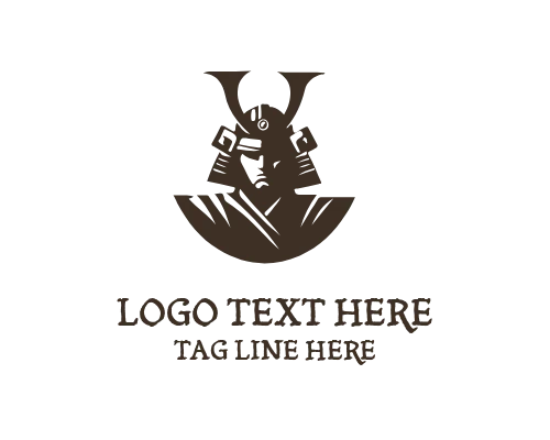 Samurai Helmet Logo for Warrior Branding