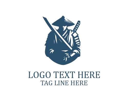 Samurai Mask Logo for Gaming and Team Branding