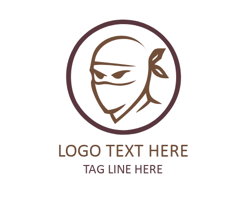 Sandstorm Ninja Mascot Logo