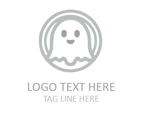 Scary Ghost Face Logo